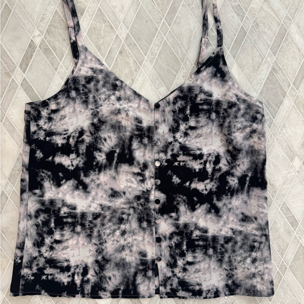 Tie-Dye Button-Up Women's Top